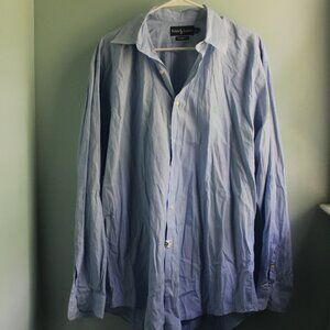 Light blue Ralph Lauren button- down, classic fit. Size L